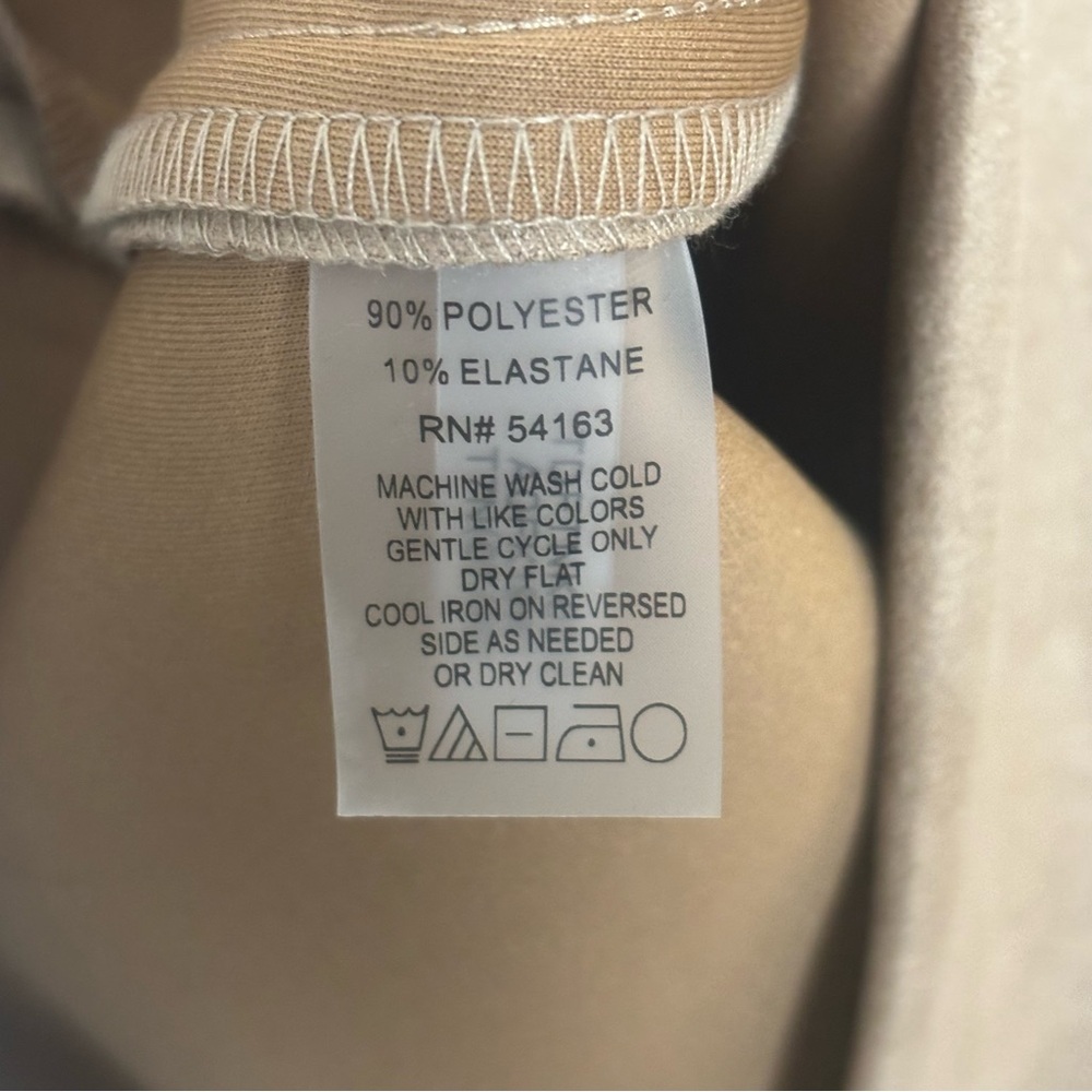 Tommy Hilfiger Dress Womens 6 Tan Lace-Up Scuba Faux-Suede A-Line Back Zip‎ Logo - Picture 13 of 14